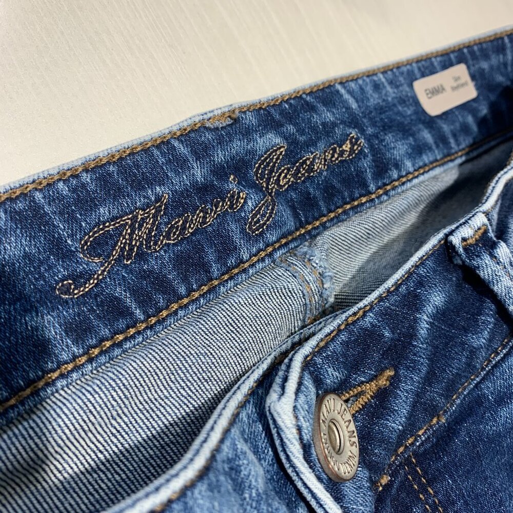 Mavi Slim Boyfriend Blue Denim Jeans - Women's Size 32 x 28 - Picture 3 of 6